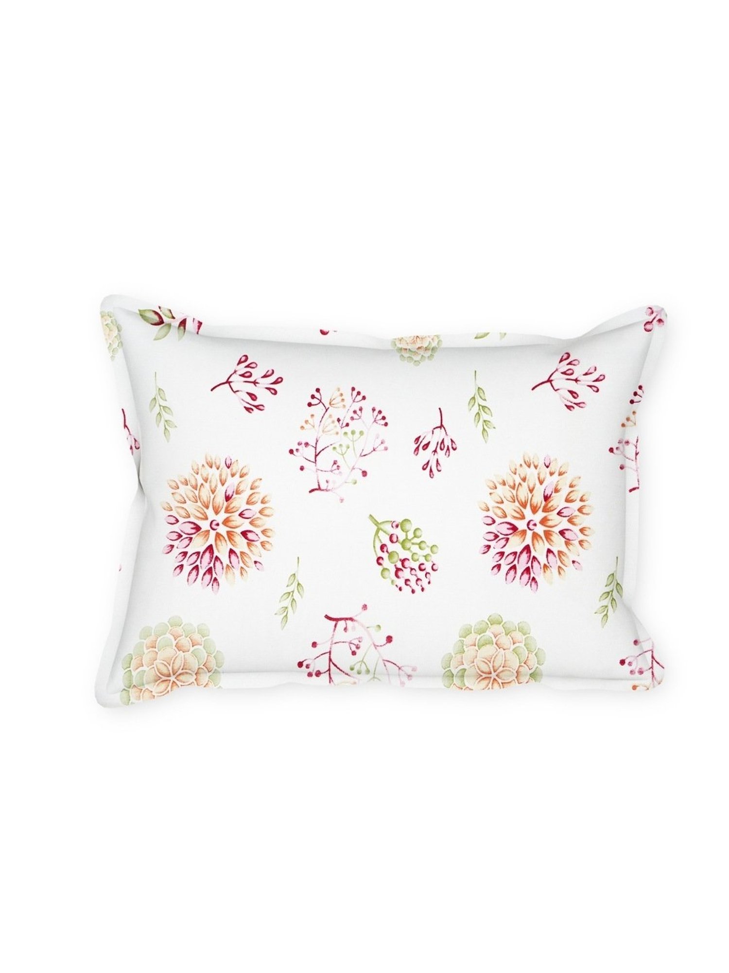 SEJ by Nisha Gupta Floral Green 144 TC Cotton Single Bed Sheet with 1 Pillow Cover