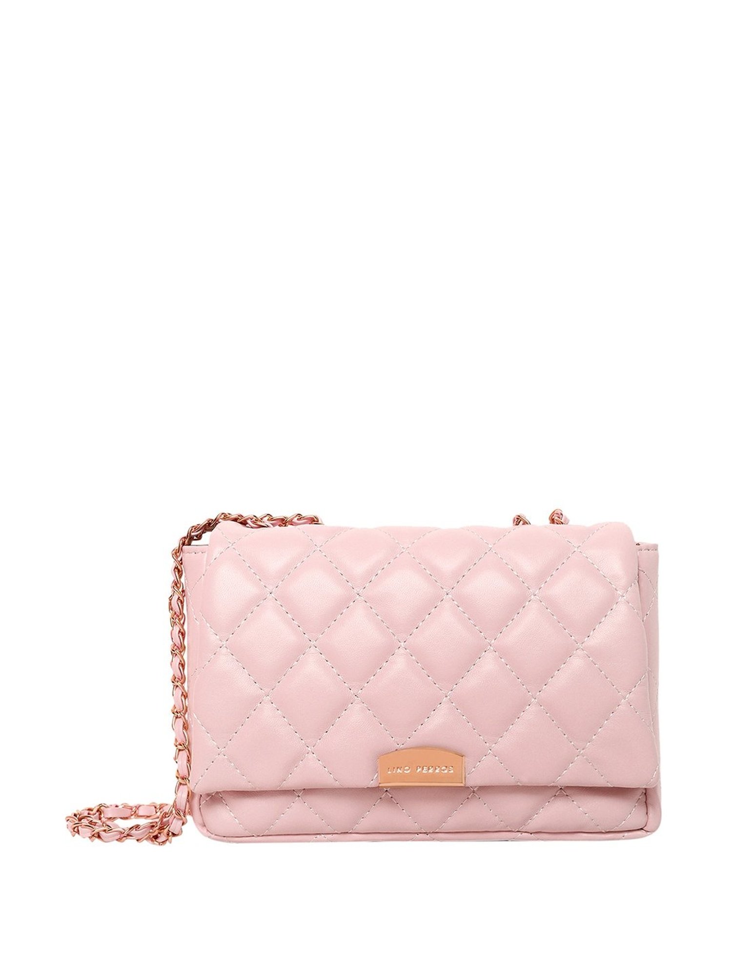 Lino Perros Pink Quilted Medium Sling Handbag