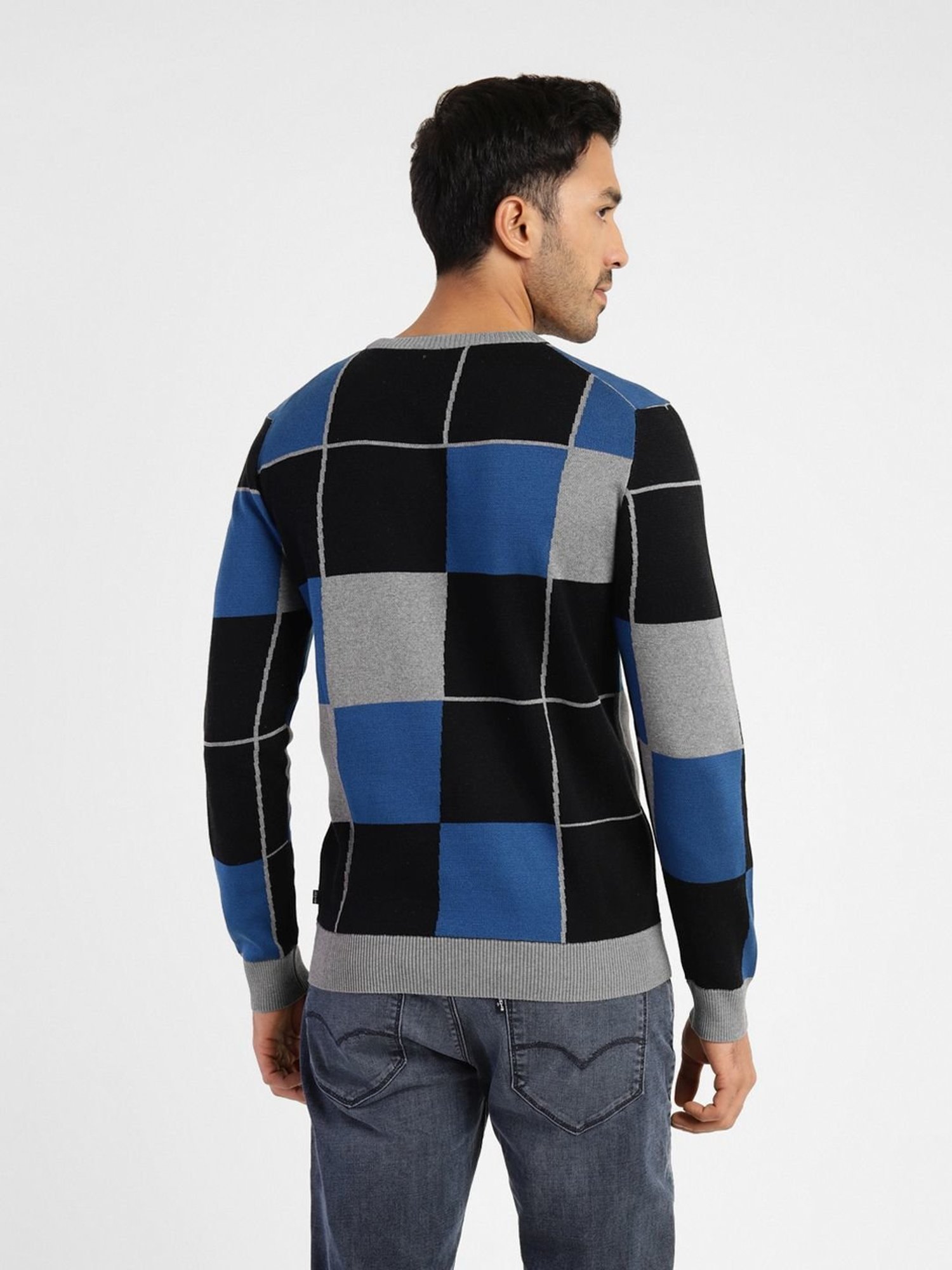 Levi'S Multi Regular Fit Self Pattern Sweaters