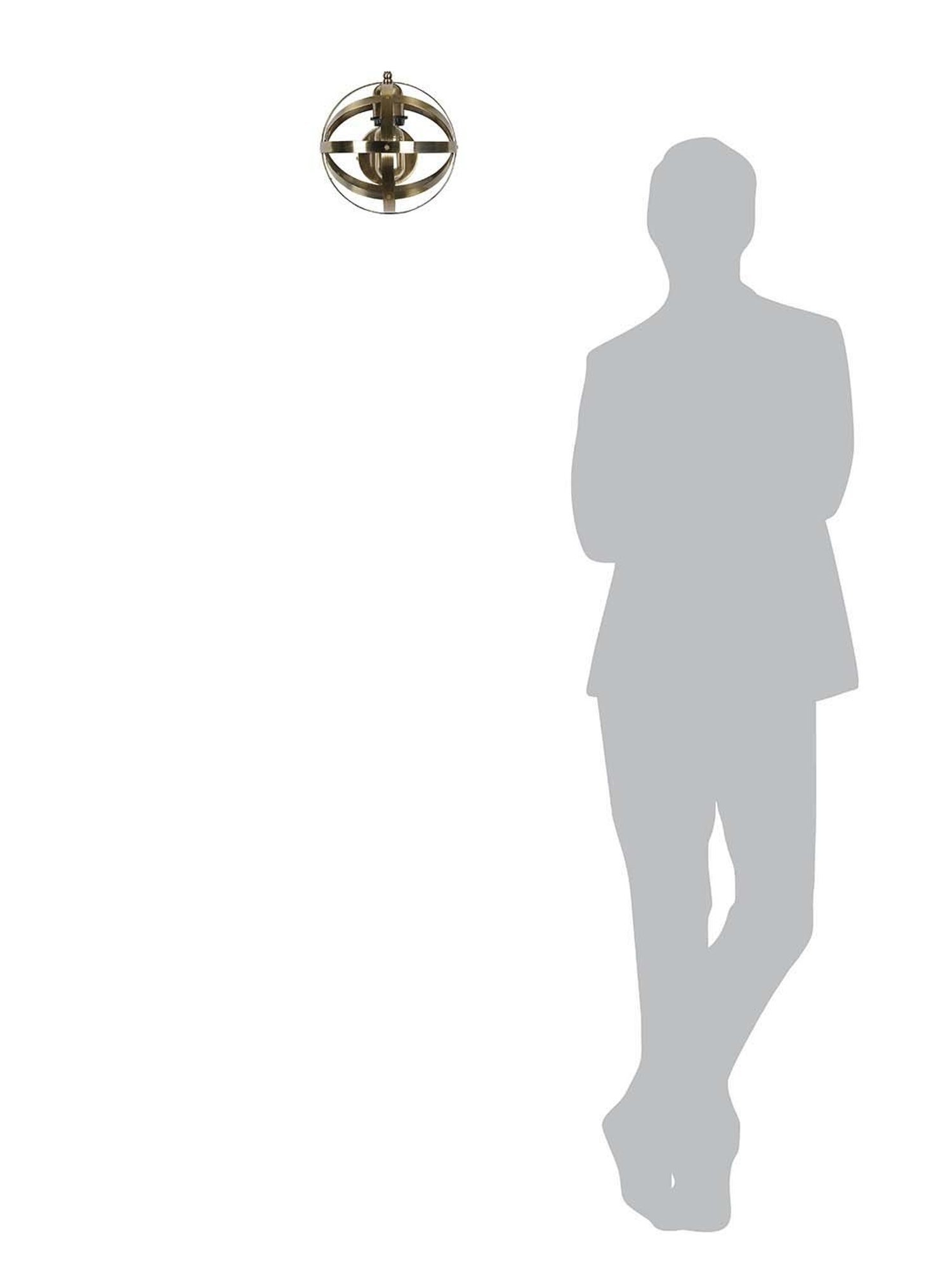 Fos Lighting 'Orb Cage' Antique Gold Steel Contemporary Wall Lamp - Set of 1