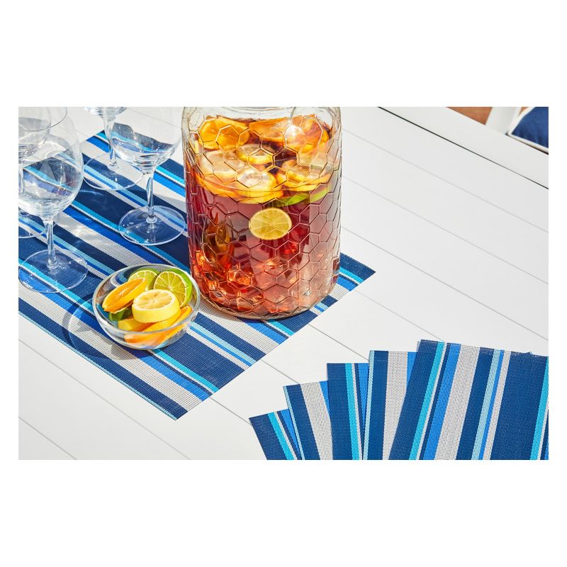 7pc Bridgeport Coastal Dining Set Blue - Royal Garden