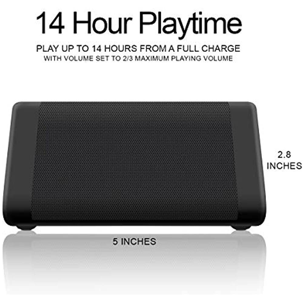 OontZ Angle 3 Bluetooth Speaker IPX5 Water Resistant (Black) by Cambridge SoundWorks