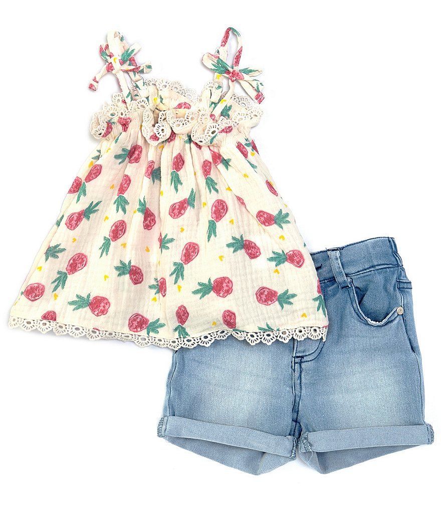 Champion Baby Girls 12-24 Months Short-Sleeve Classic Script Tee & Leggings Set