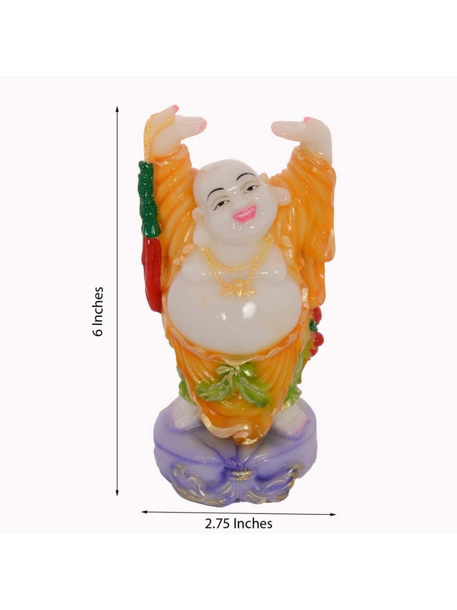 eCraftIndia Feng Shui Laughing Buddha with Hands Up