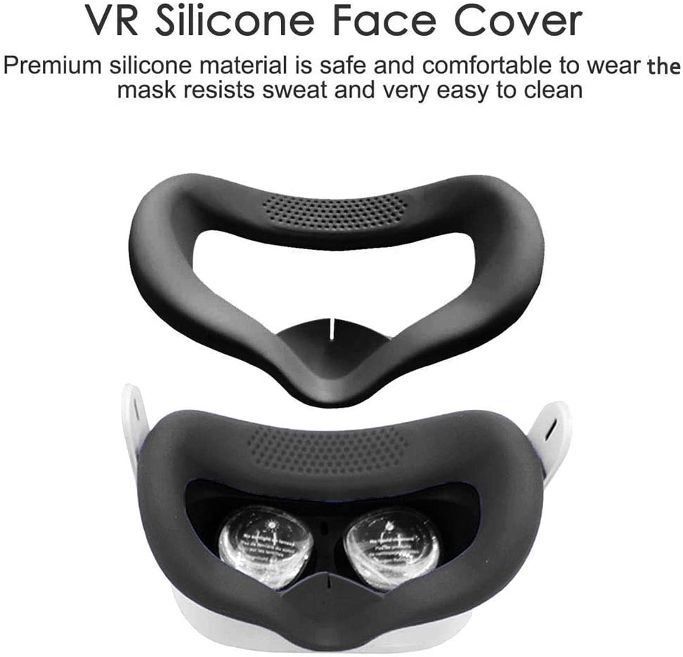 2 Pairs Oculus Quest 2 Elite Washable Silicone Handle Protective Cover