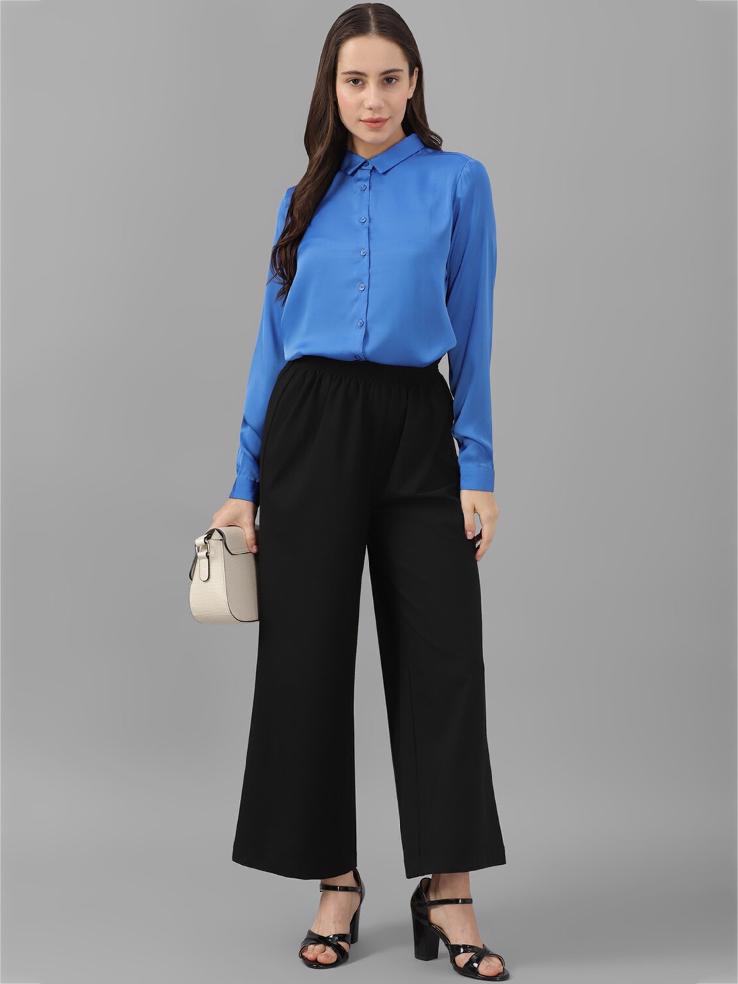 Annabelle by Pantaloons Black Polka Dots Shirt