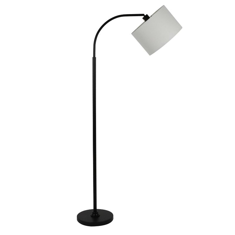 60" Asher Arc Floor Lamp Black - Decor Therapy