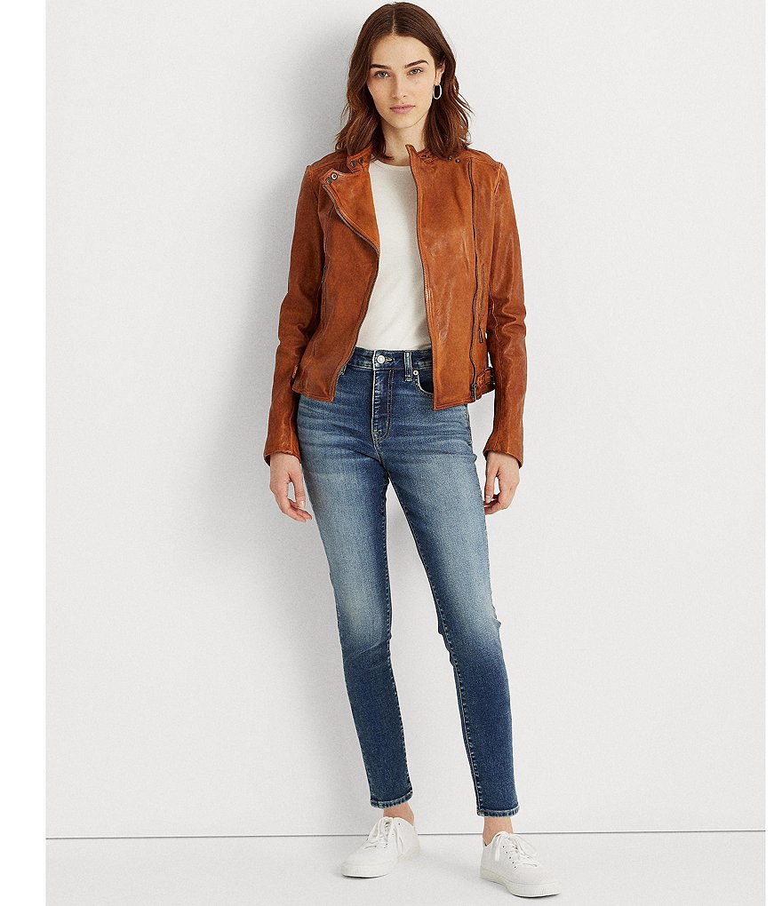 Lauren Ralph Lauren Petite Size High-Rise Skinny Ankle Jeans