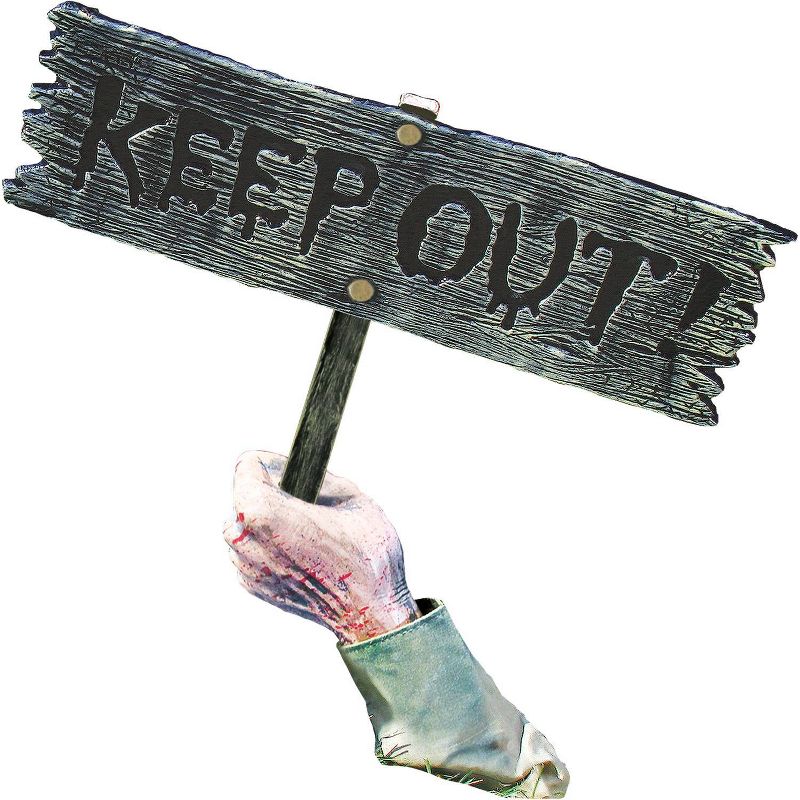Halloween Keep Out Warning From Below! Decorative Holiday Scene Prop