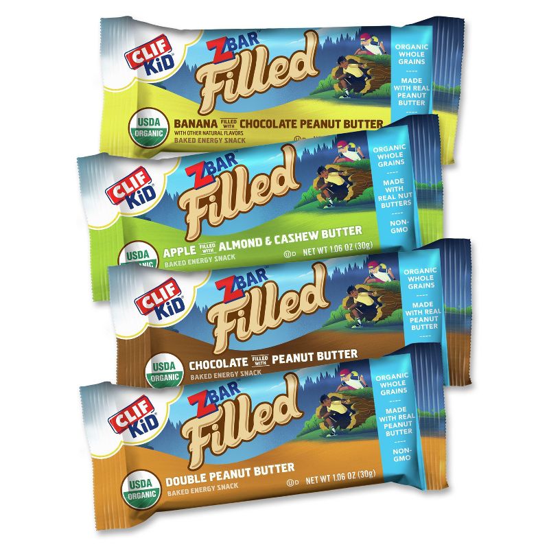 CLIF Kid ZBAR Filled Apple filled with Almond & Cashew Butter Snack Bars - 5ct