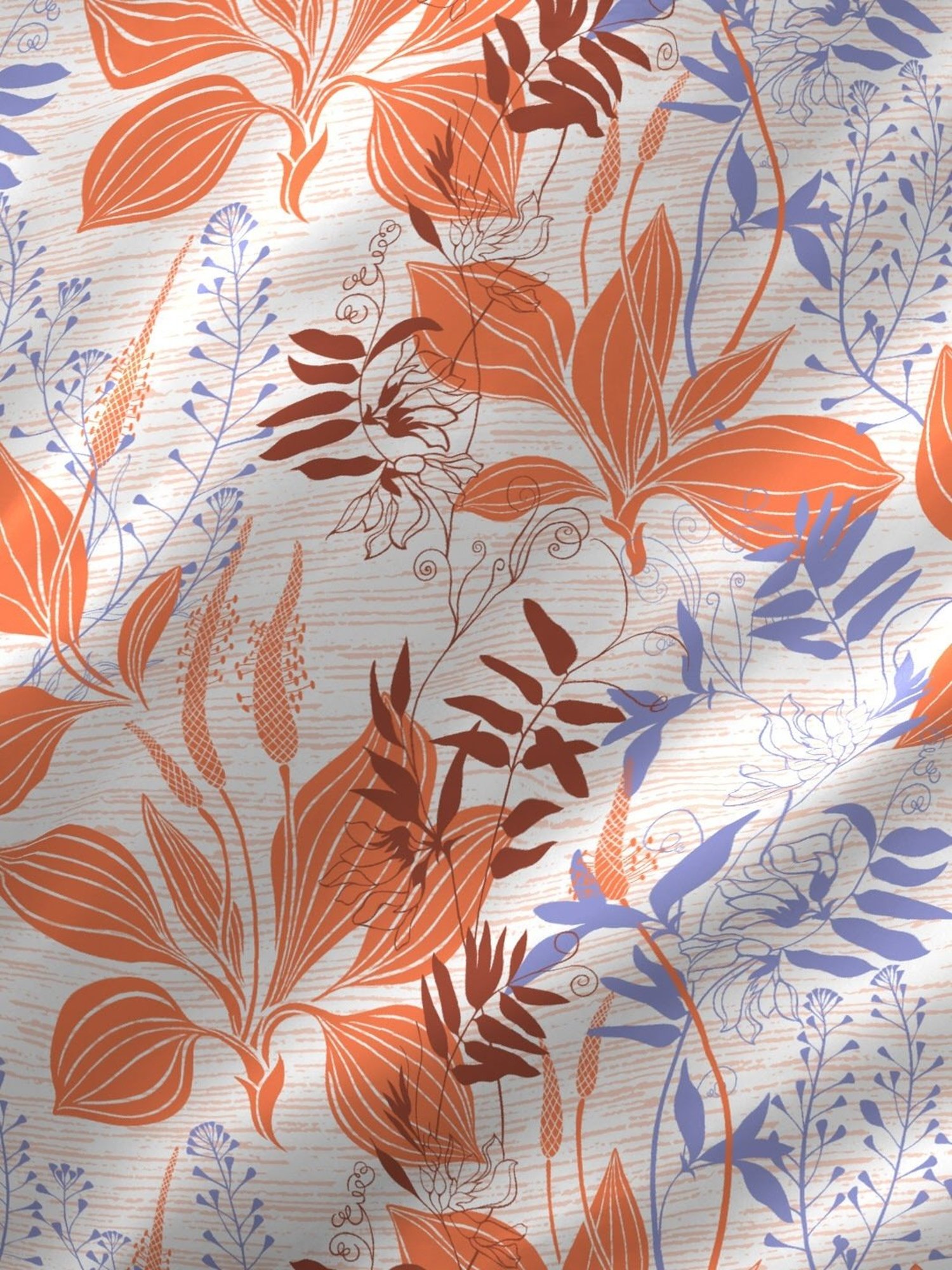 Layers Milano Floral Orange 146 TC Cotton King Bedding Set