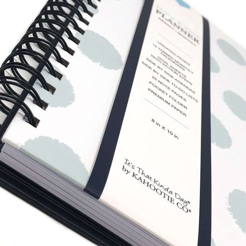 Undated Planner 8" X 10" Teal Polka Dots-Kahootie Co