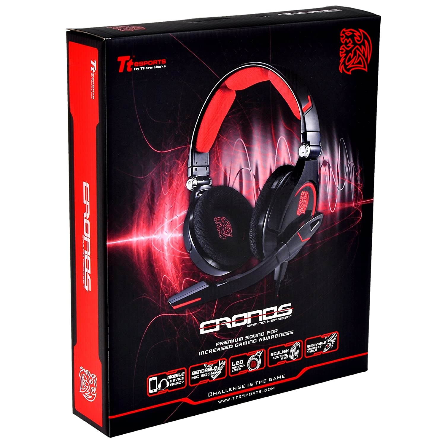 Tt eSPORTS Cronos Gaming Headset Black HT-CRO008ECBL