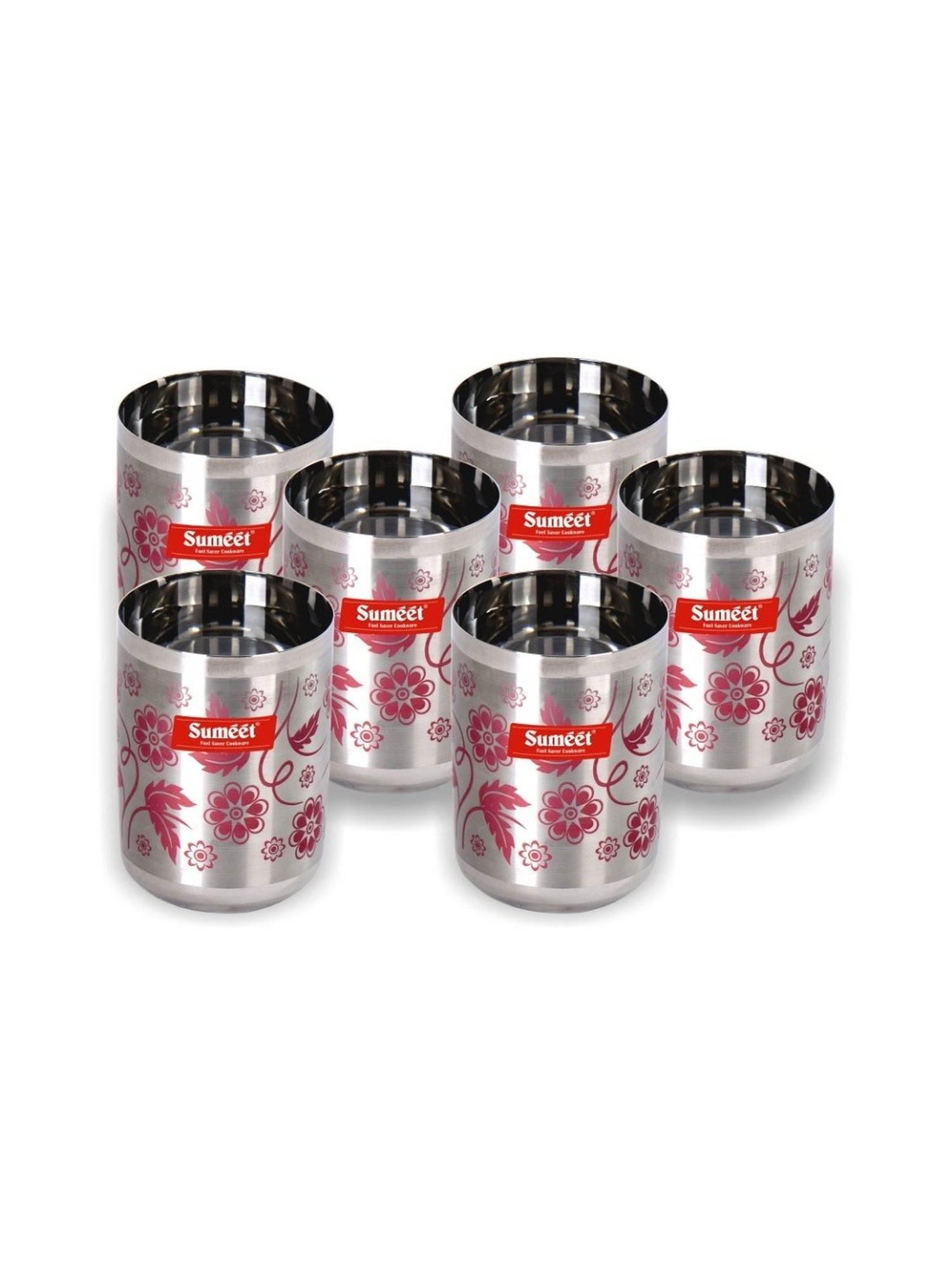 Melbify Roll Sip Transparent Cocktail Glass with straw 250ml - Set of 2