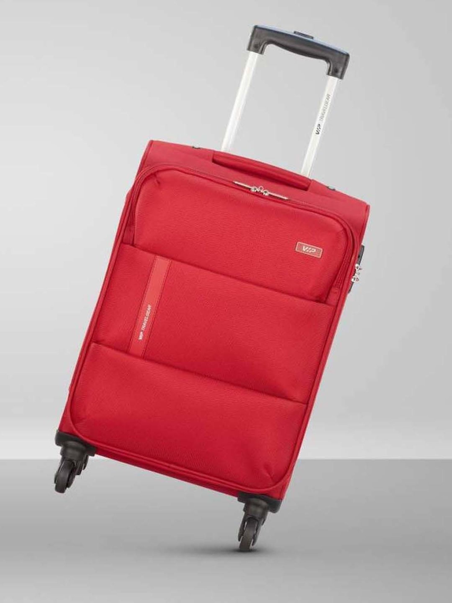 VIP Widget Red Solid Soft Small Trolley Bag - 27.5 cm