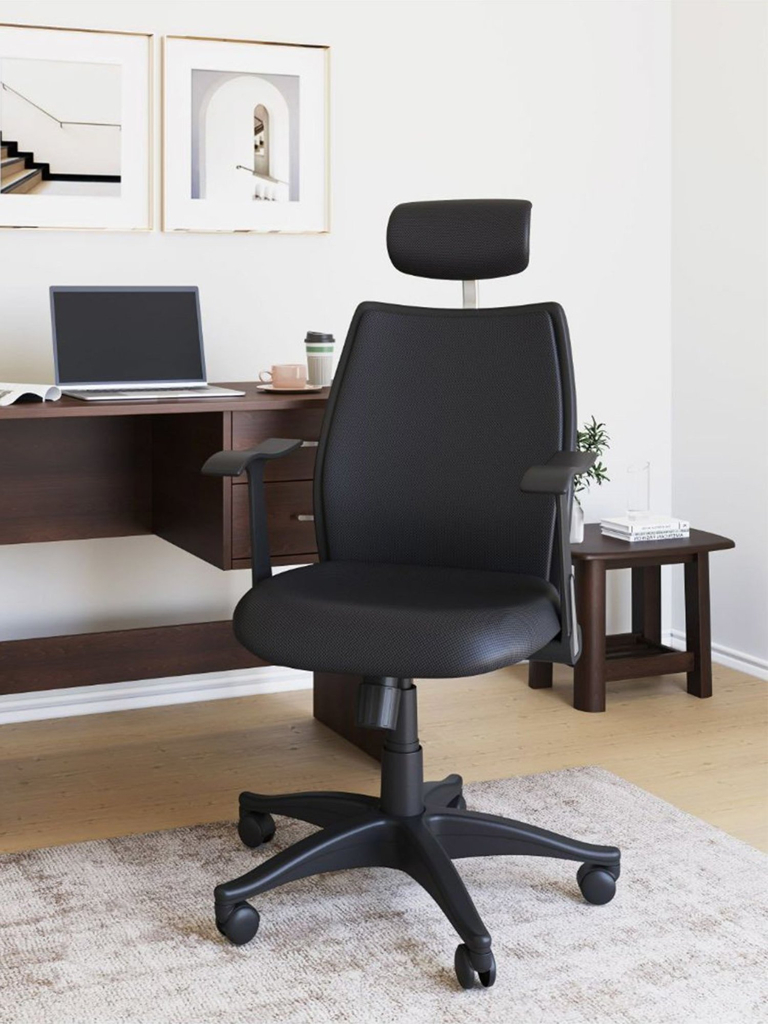 Nilkamal Blaze Black Mesh High Back Chair