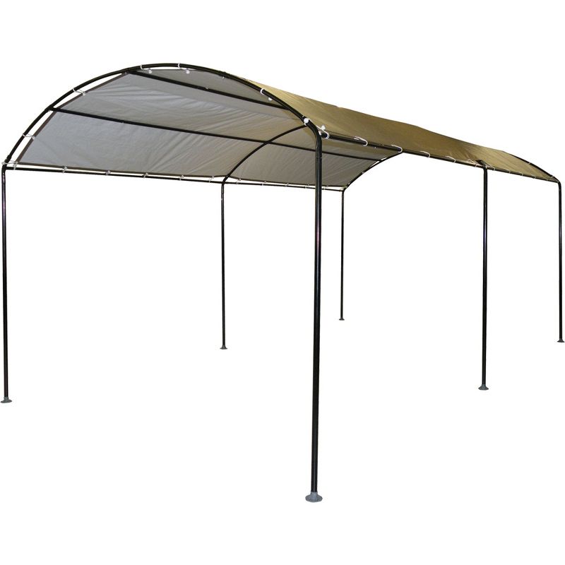 Caravan Canopy Domain 10 x 20 Foot Straight Leg Instant Canopy Tent Set, Black