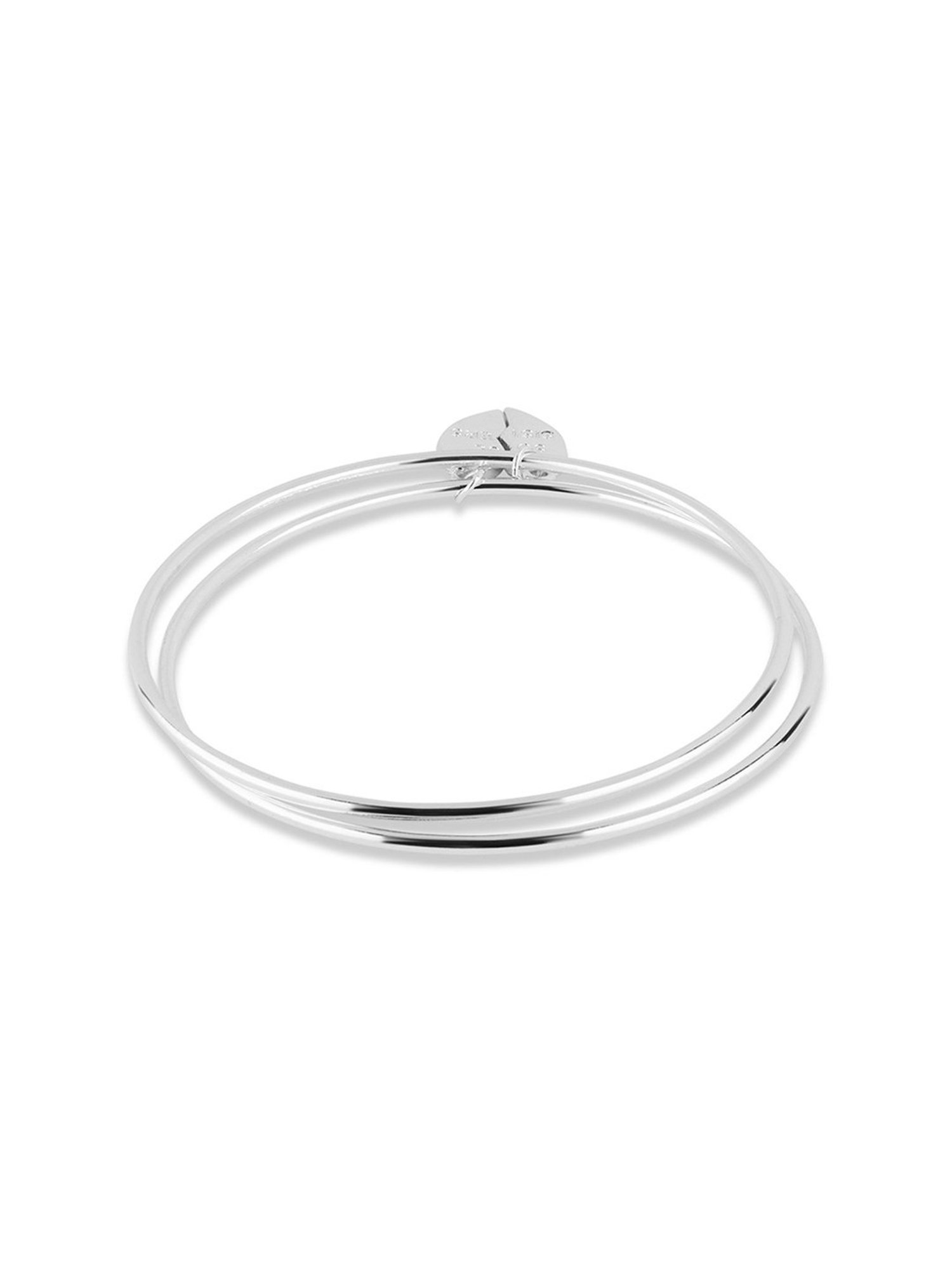 ToniQ Classic Gold-Plated Gardenia Leaf Bangles - Set of 2