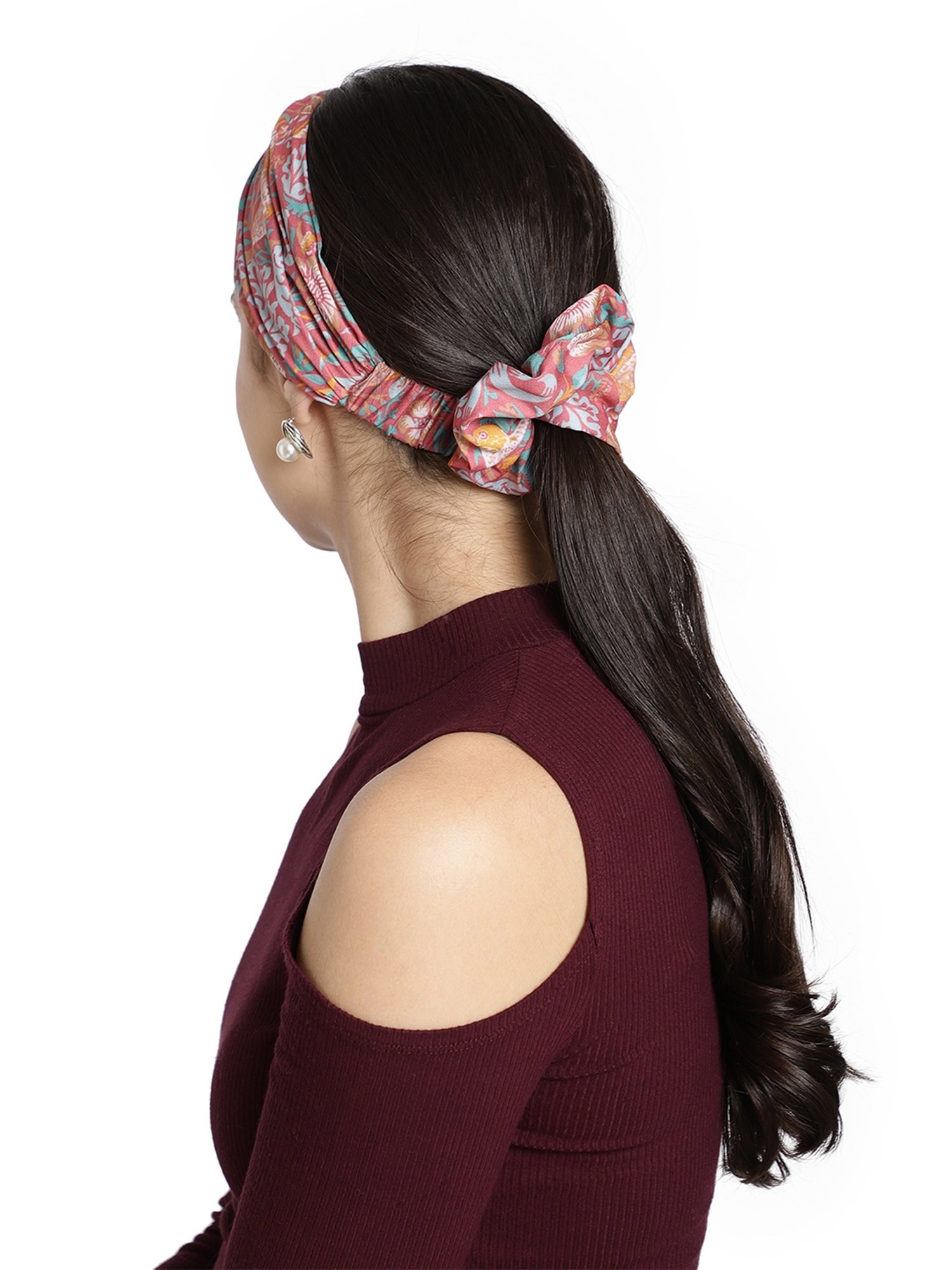 Choko Beige Embellished Hair Band