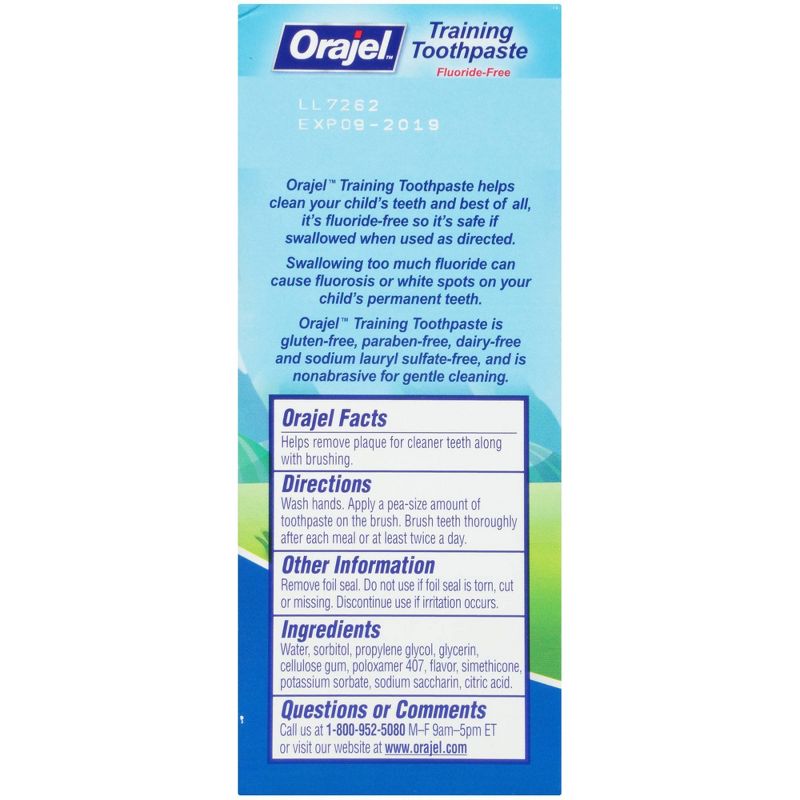 Orajel PAW Patrol Fluoride-Free Training Toothpaste Fruity Fun - 1.5oz