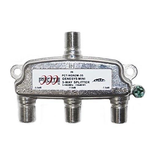 3way splitter gold video coaxial signal video cable 5  900 mhz rf signal video bandwidth coaxial cable 75 ohm antenna component separator 3 port video signal output splitter