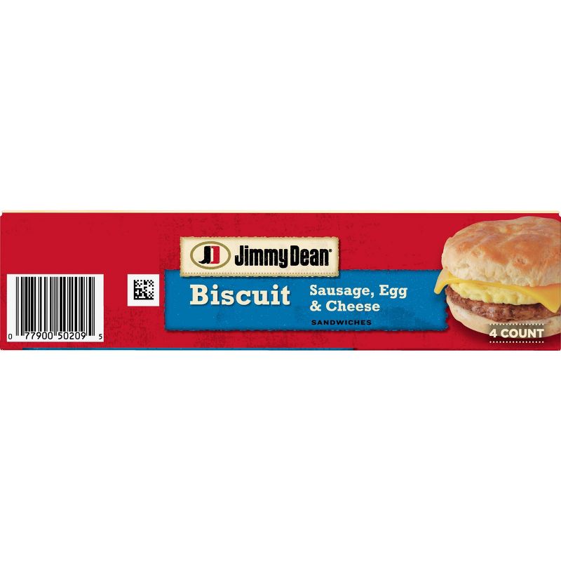 Jimmy Dean Sausage Egg & Cheese Frozen Biscuit Sandwiches - 4ct