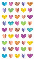Sticko Classic Stickers-Colorful Heart Repeats