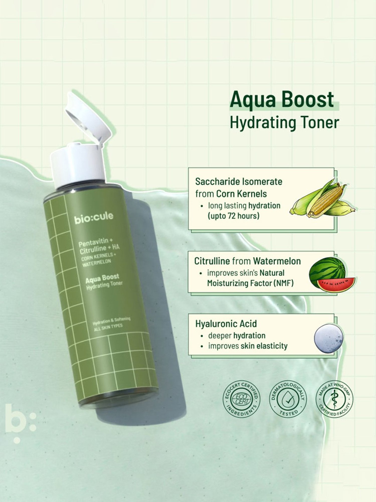 Biocule Aqua Boost Hydrating Toner - 100 ml