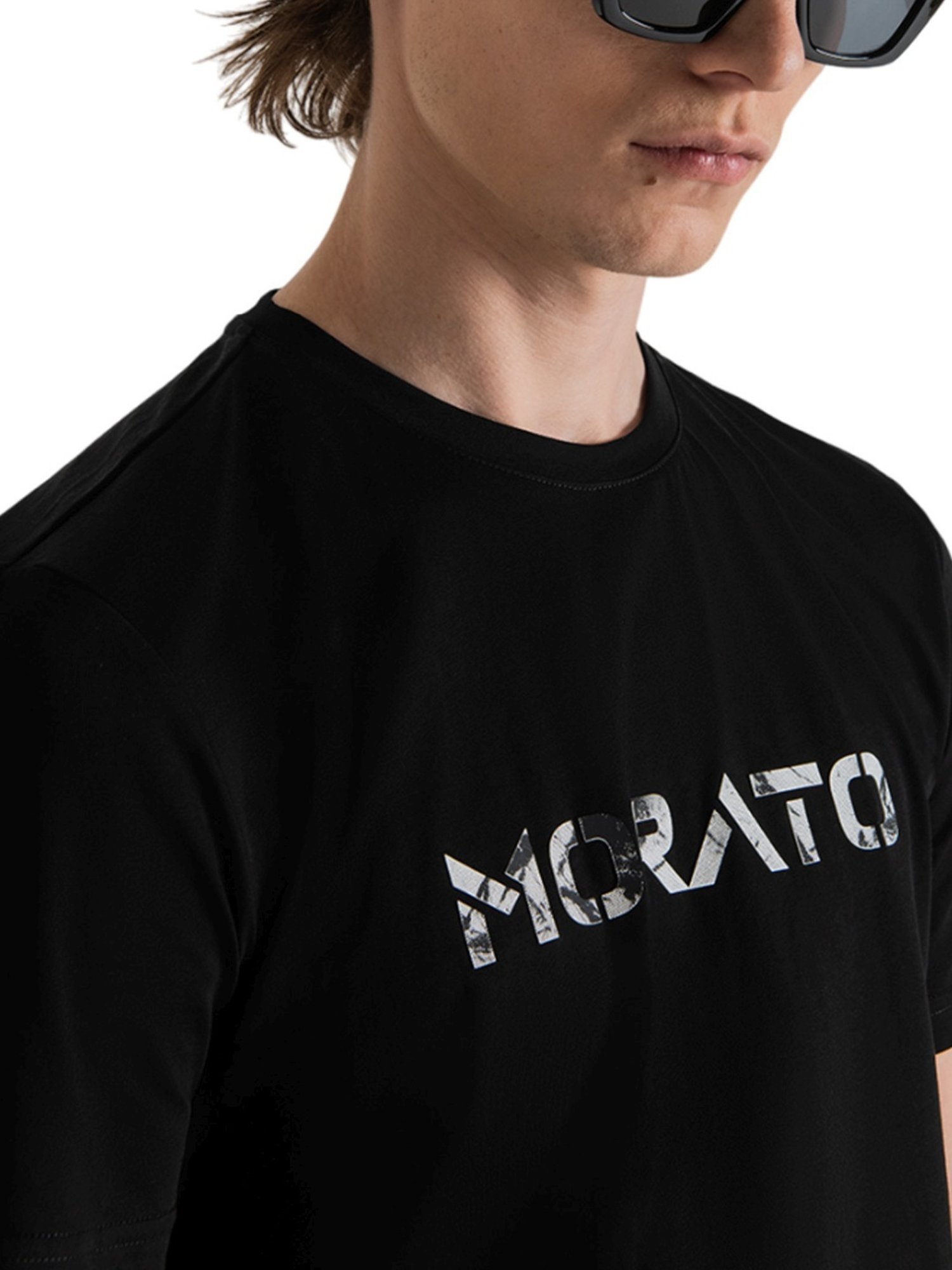 Antony Morato Black Cotton Slim Fit T-Shirt
