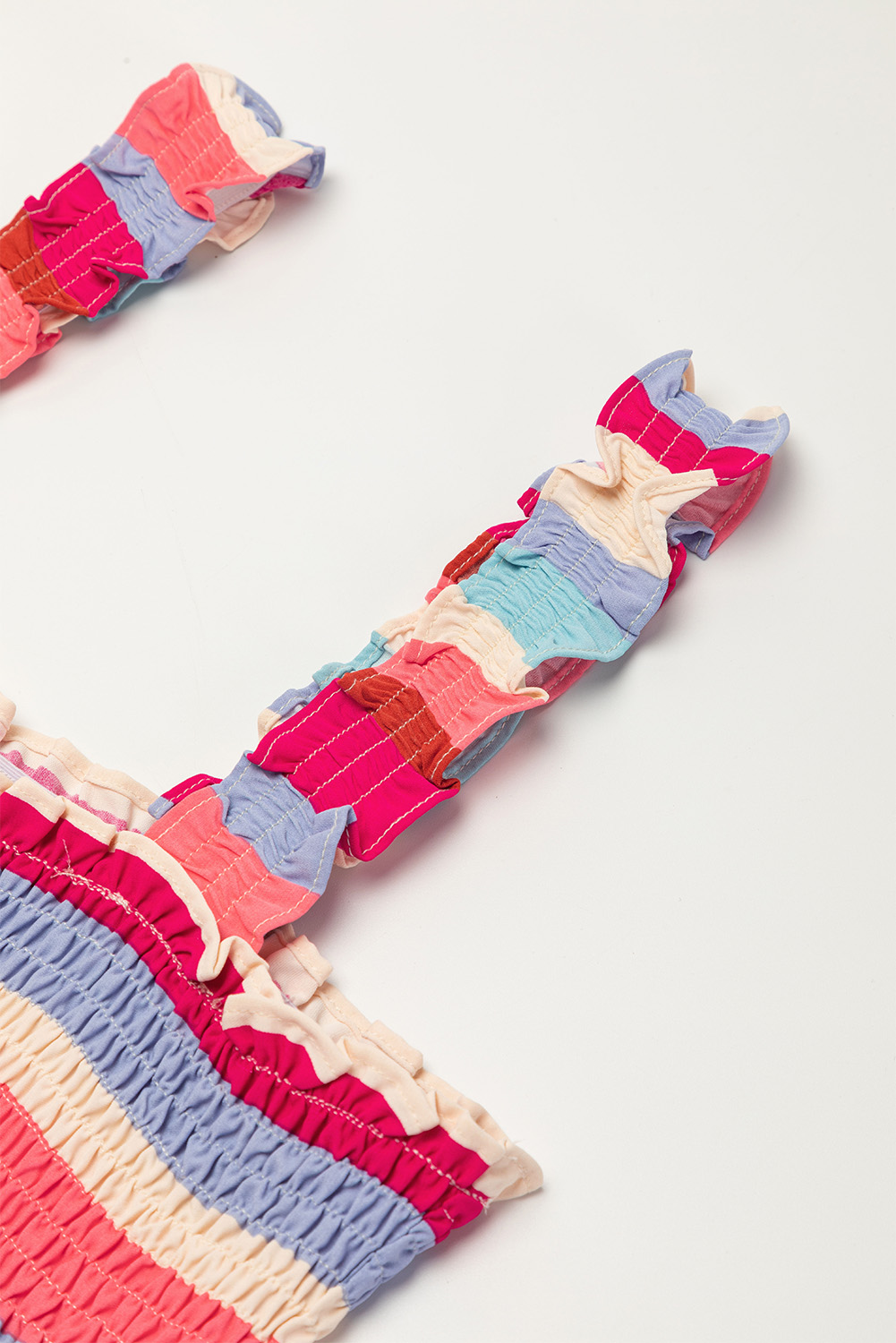 Multicolor Boho Floral Collared Long Sleeve Dress