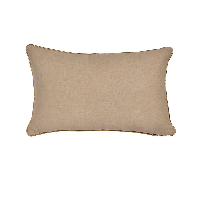 12"x20" Sparkle Lumbar Throw Pillow Khaki - Sure Fit
