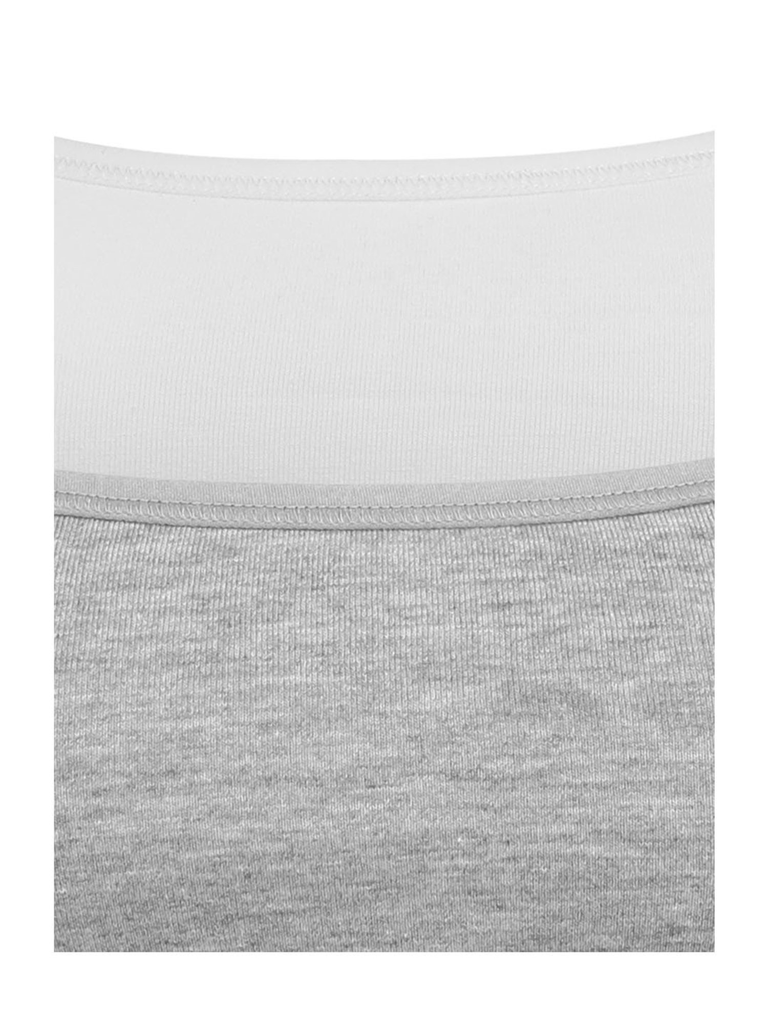 Sillysally Kids Solid White & Grey Bra (Pack Of 2)