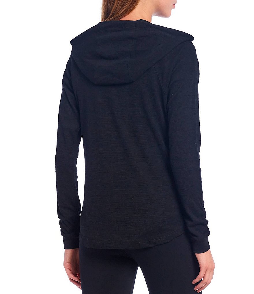 Splendid Knit Zip Up Drawstring Hoodie