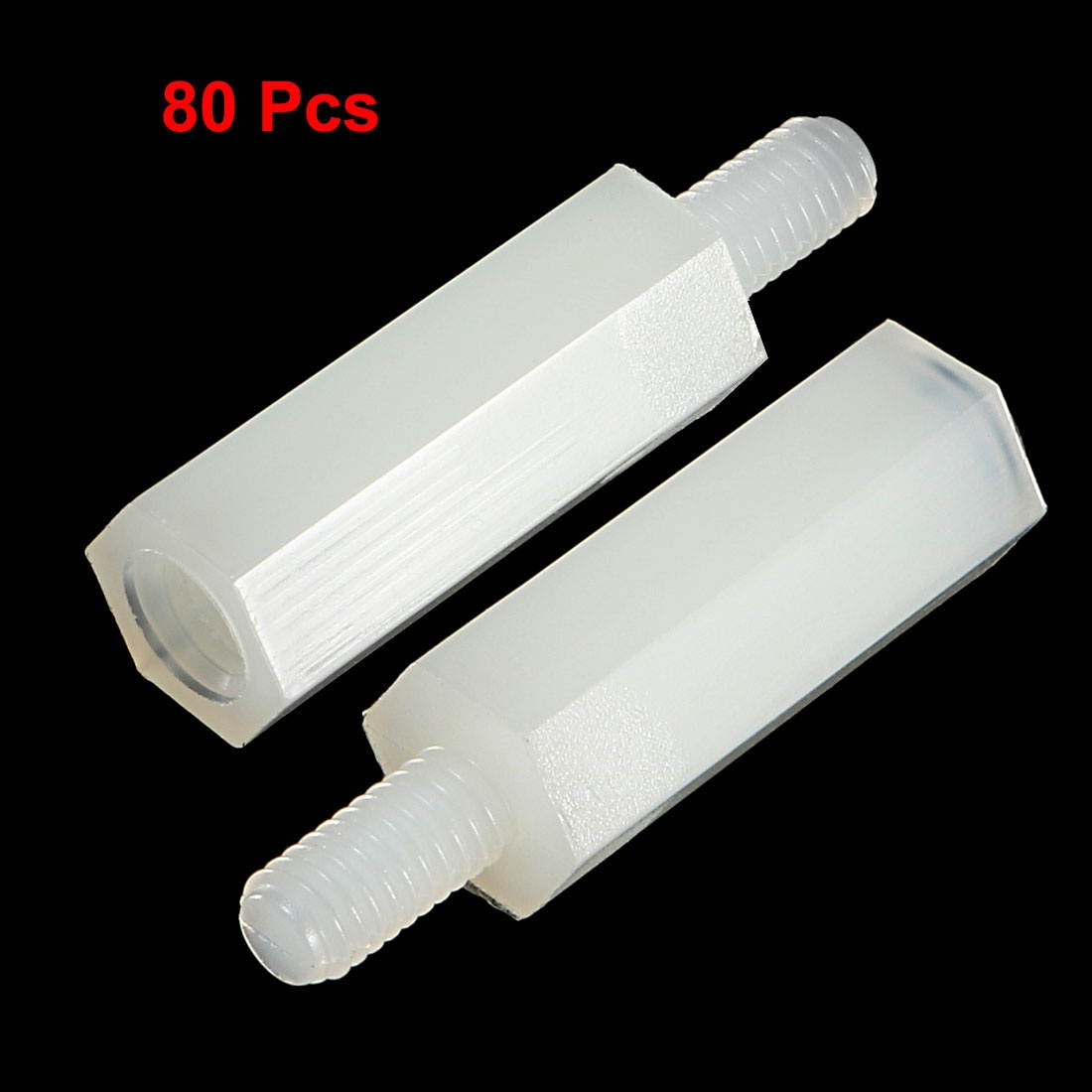 Unique Bargains 80pcs M3 15+6mm Male Thread Nylon Hex Standoff Spacer Screws PCB Pillar