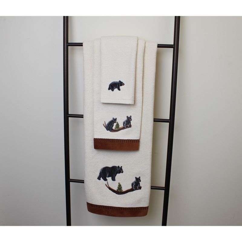 Avanti Black Bear Lodge 3 Pc Towel Set