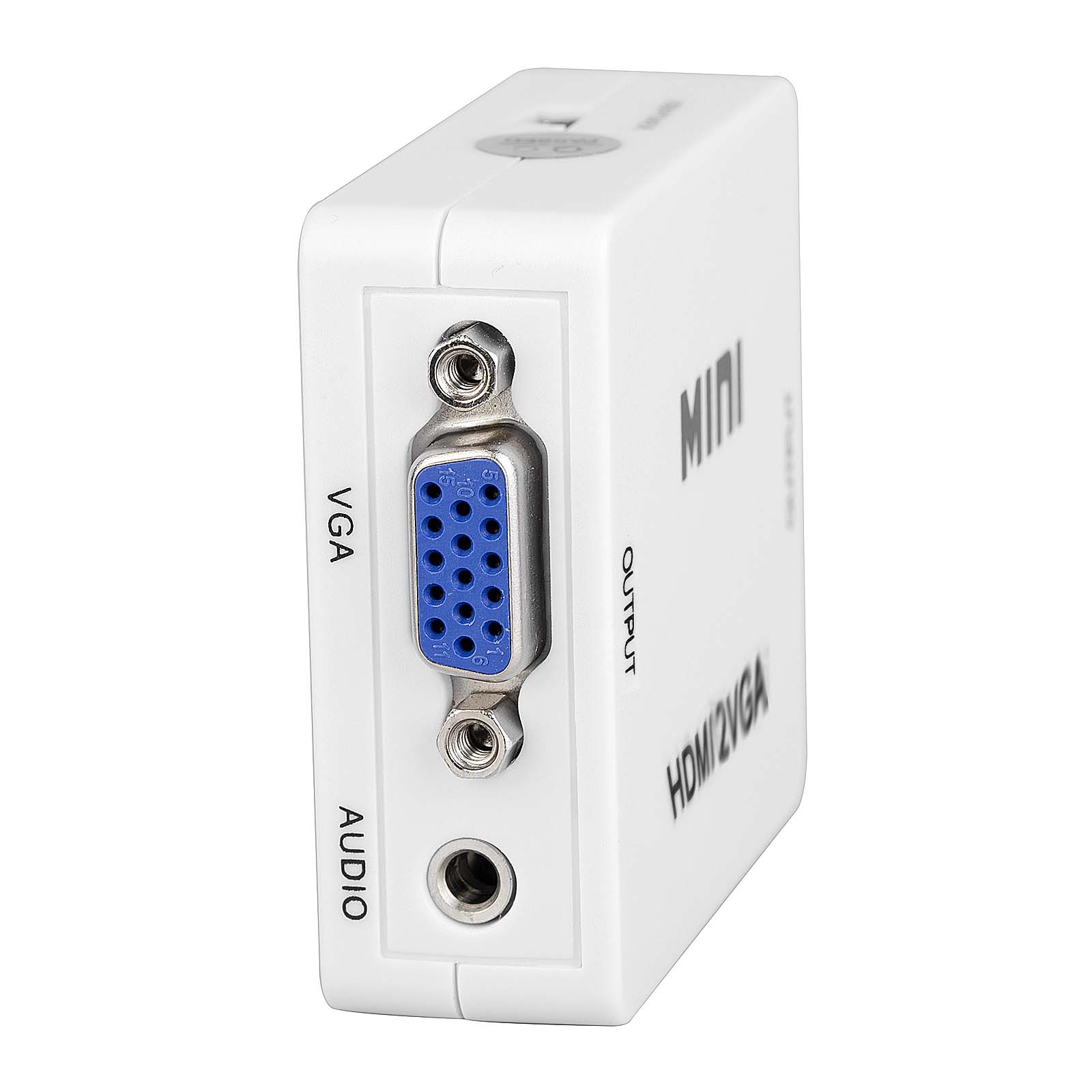 HDMI to VGA Converter Adapter 1080P Video 3.5mm Audio Output