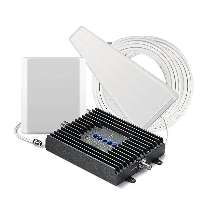 Fusion4Home Cell Phone Signal Booster for Home and Office - Verizon, AT&T, Sprint, T-Mobile 3G, 4G and LTE | Covers up to 4000 sq ft (SC-PolyH-72-YP-Kit),Fusion4Home Yagi/Panel