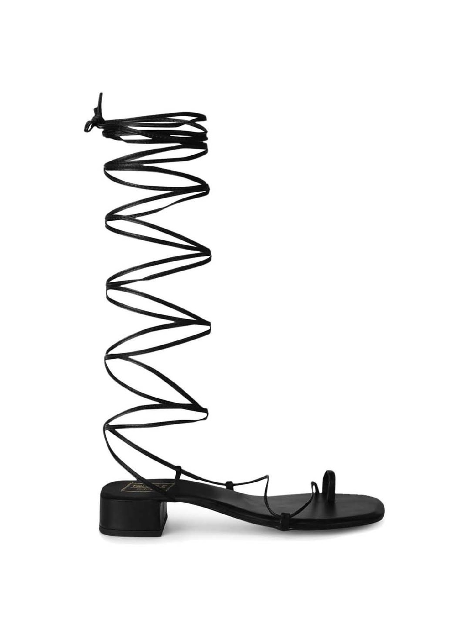 Truffle Collection Women's Black Ankle Strap Sandals