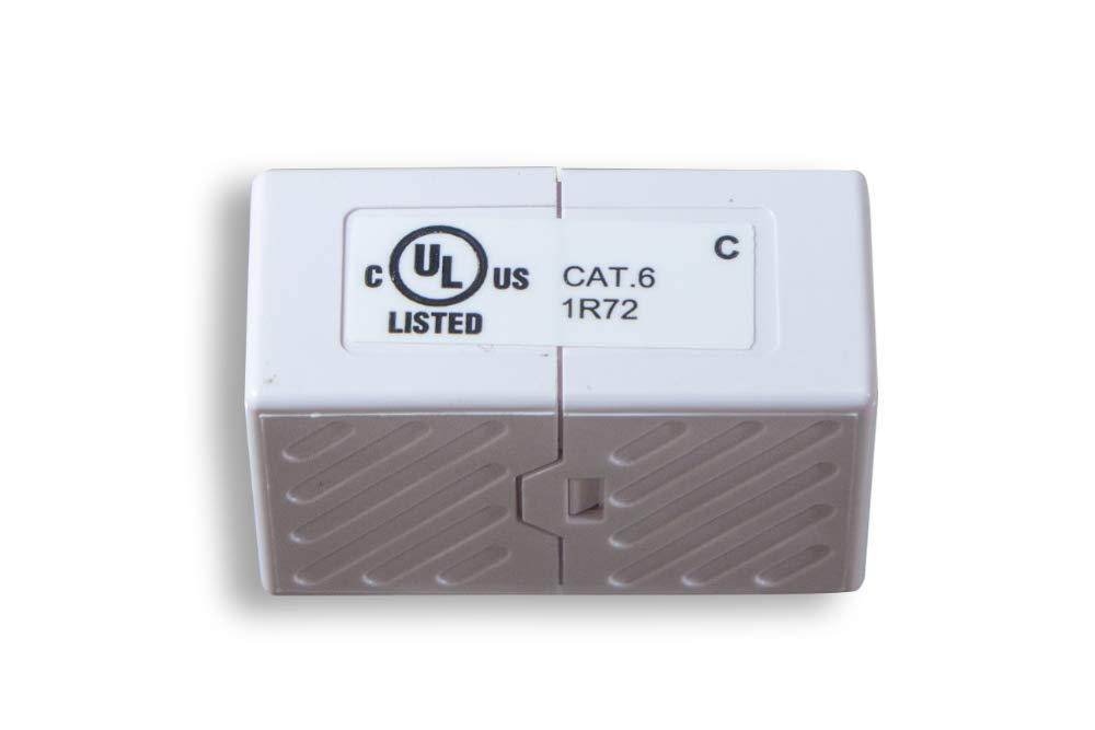 Cablelera Inline Coupler Cat6, Female RJ45 to Female RJ45, White Color (ZNWN2766-WH)