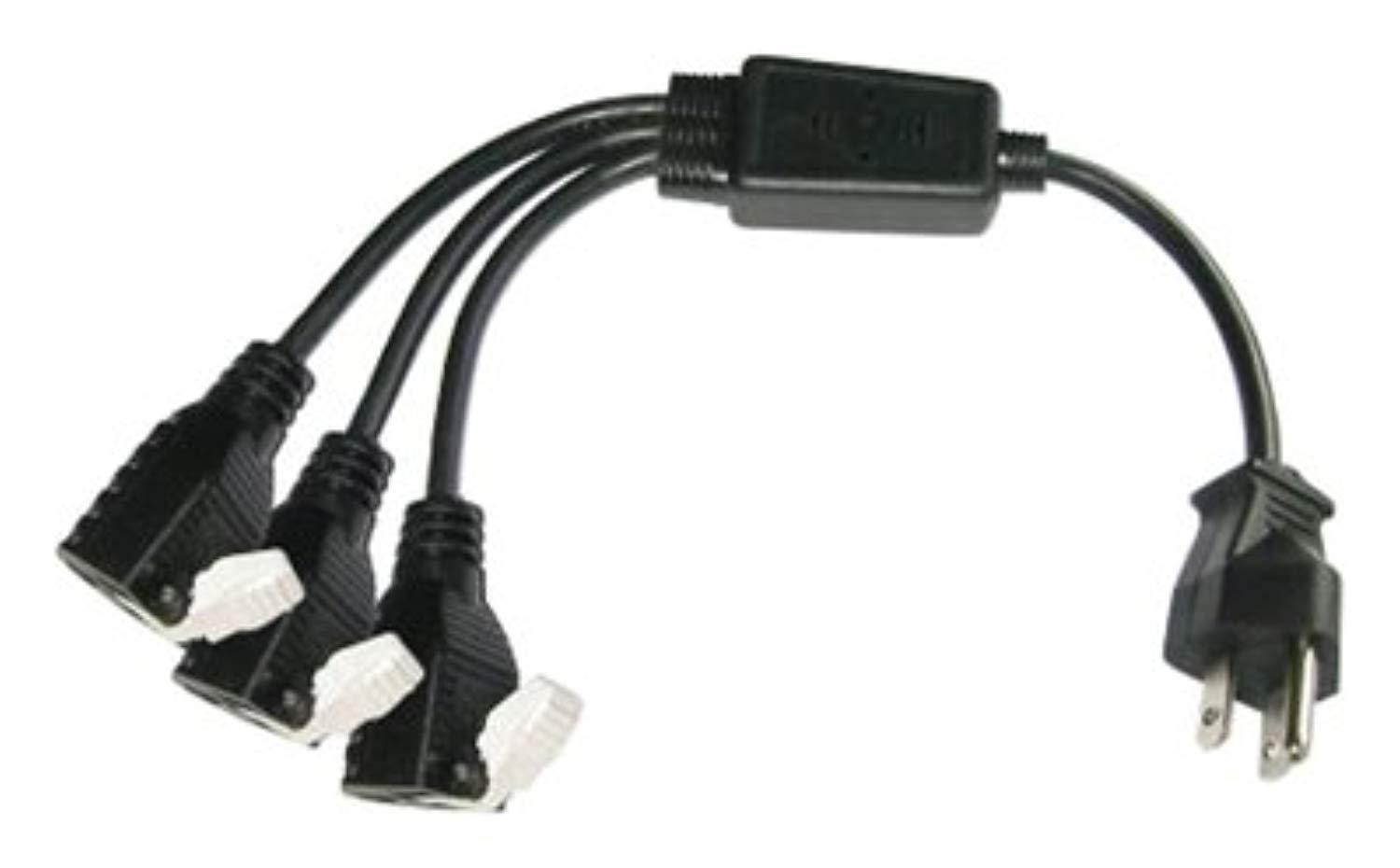 Conntek 05360 1 to 3 Power Splitter with Snap Pop, 14 inches