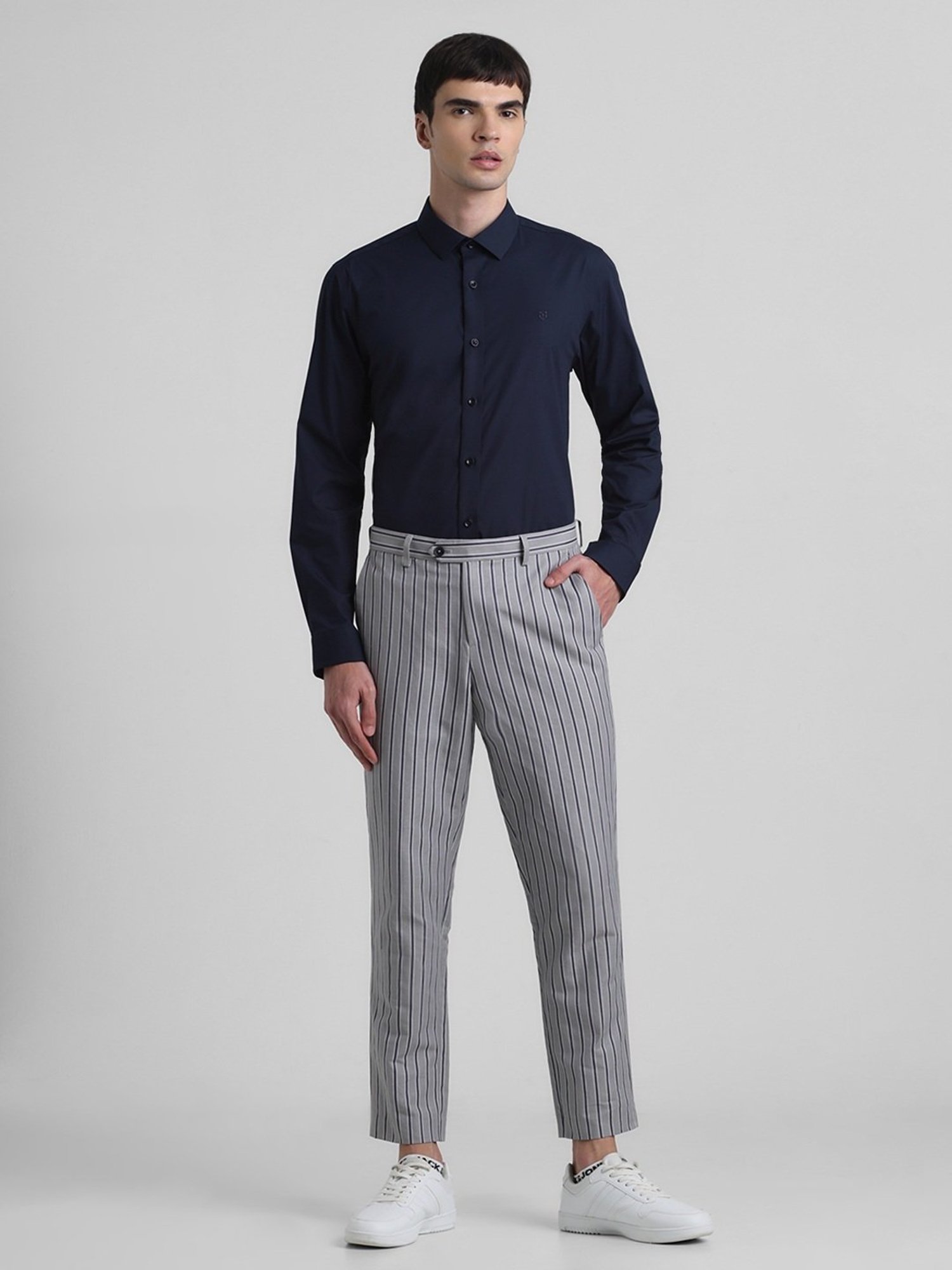 Jack & Jones Black Iris Cotton Slim Fit Shirt