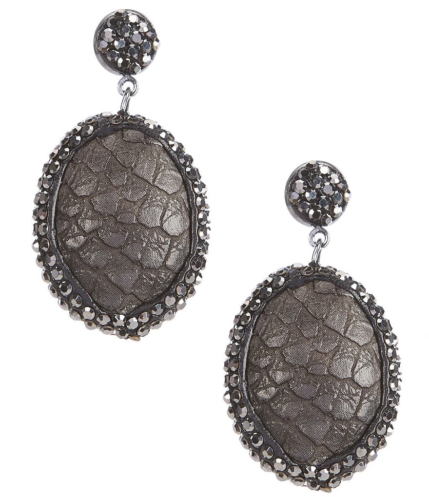 Natasha Accessories Stone Drop Earrings