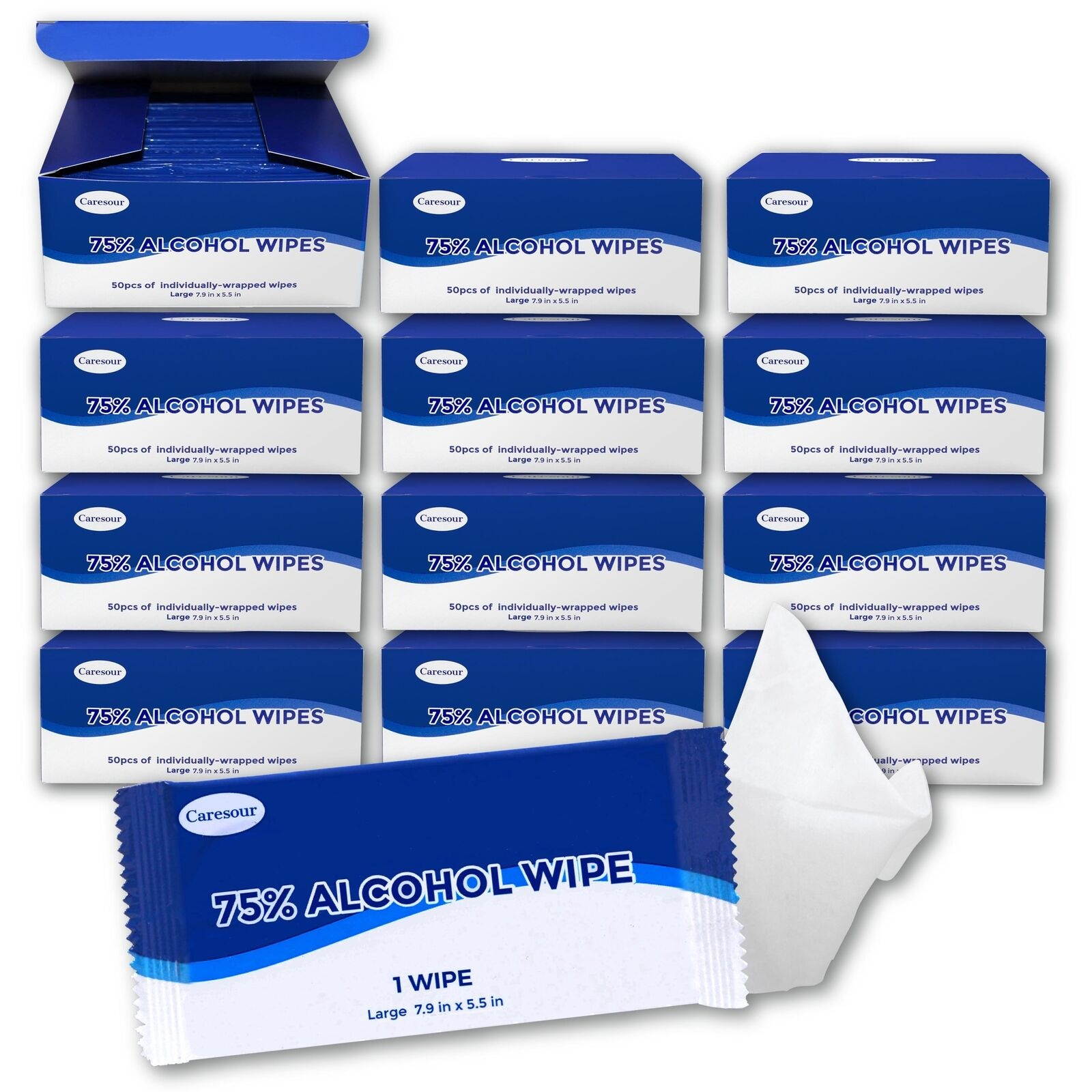 [Individually Wrapped] Advanced 75% Alcohol Hand Sanitizing Wipes 600