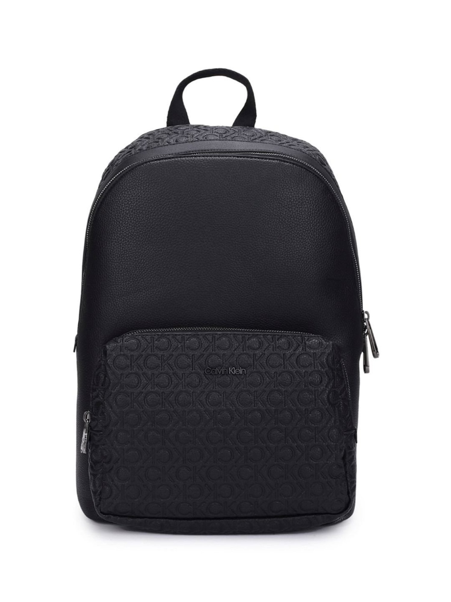 CALVIN KLEIN JEANS Black Mono Block Logo Campus Backpack