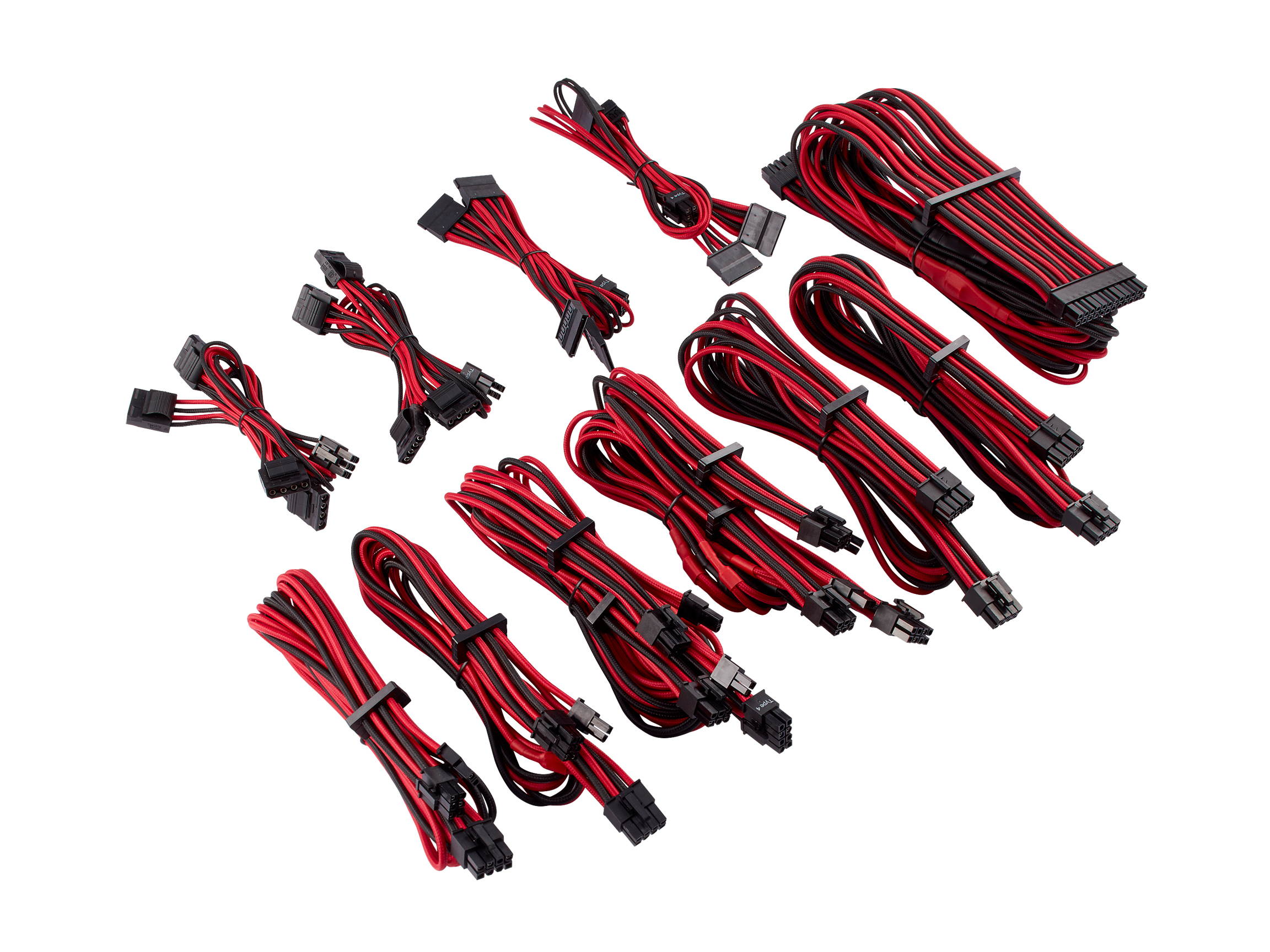 Micro Connectors 30cm Addressable RGB (ARGB) 1 to 4 Splitter Cable with/5 Male Pins (F04-04ARGB-30)