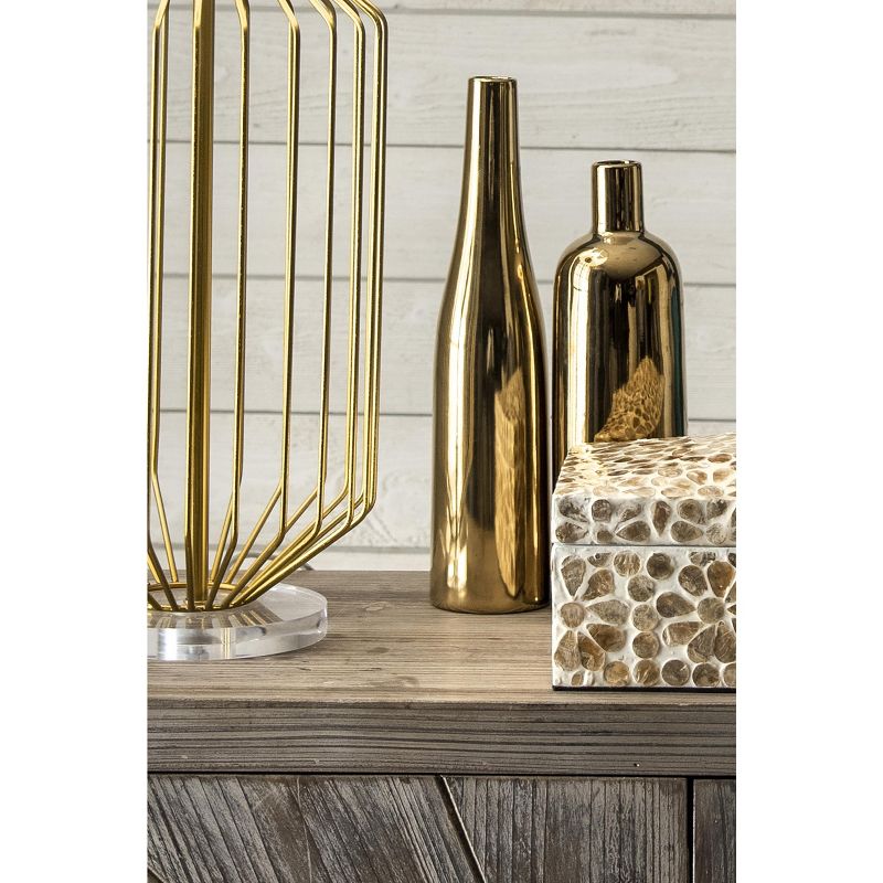 nuLOOM Deltona Iron 29" Table Lamp Lighting - Gold 29" H x 14" W x 14" D