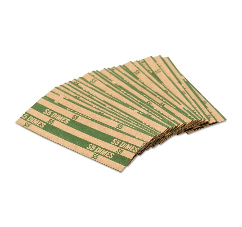 Coin-Tainer Flat Coin Wrappers Dimes $5 1000 Wrappers/Box 30010