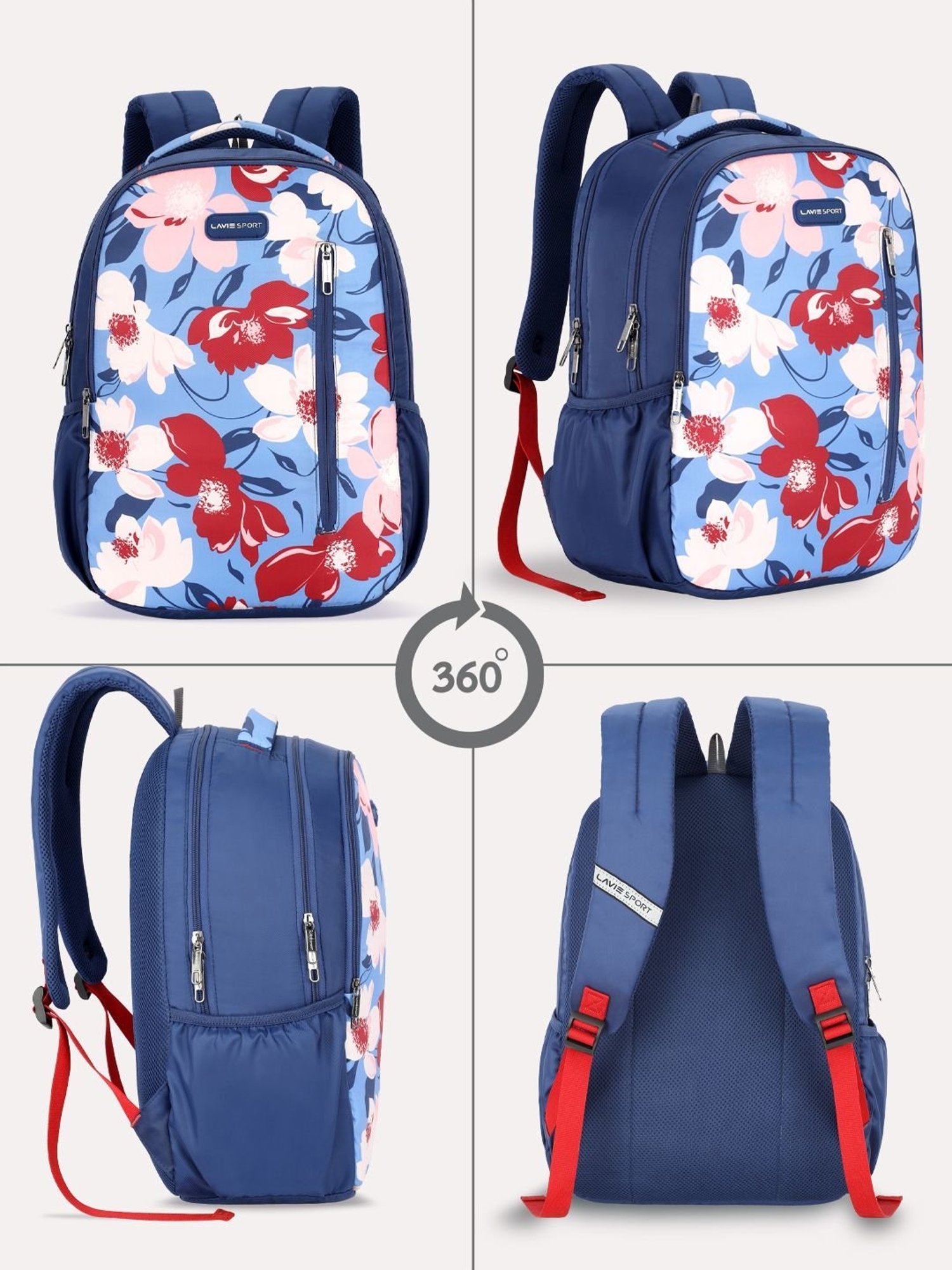 LAVIE SPORT Navy Printed Backpack