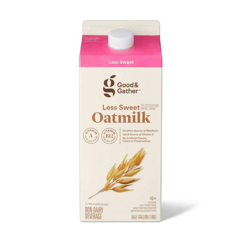 Less Sweet Oat Milk - 64 fl oz - Good & Gather™