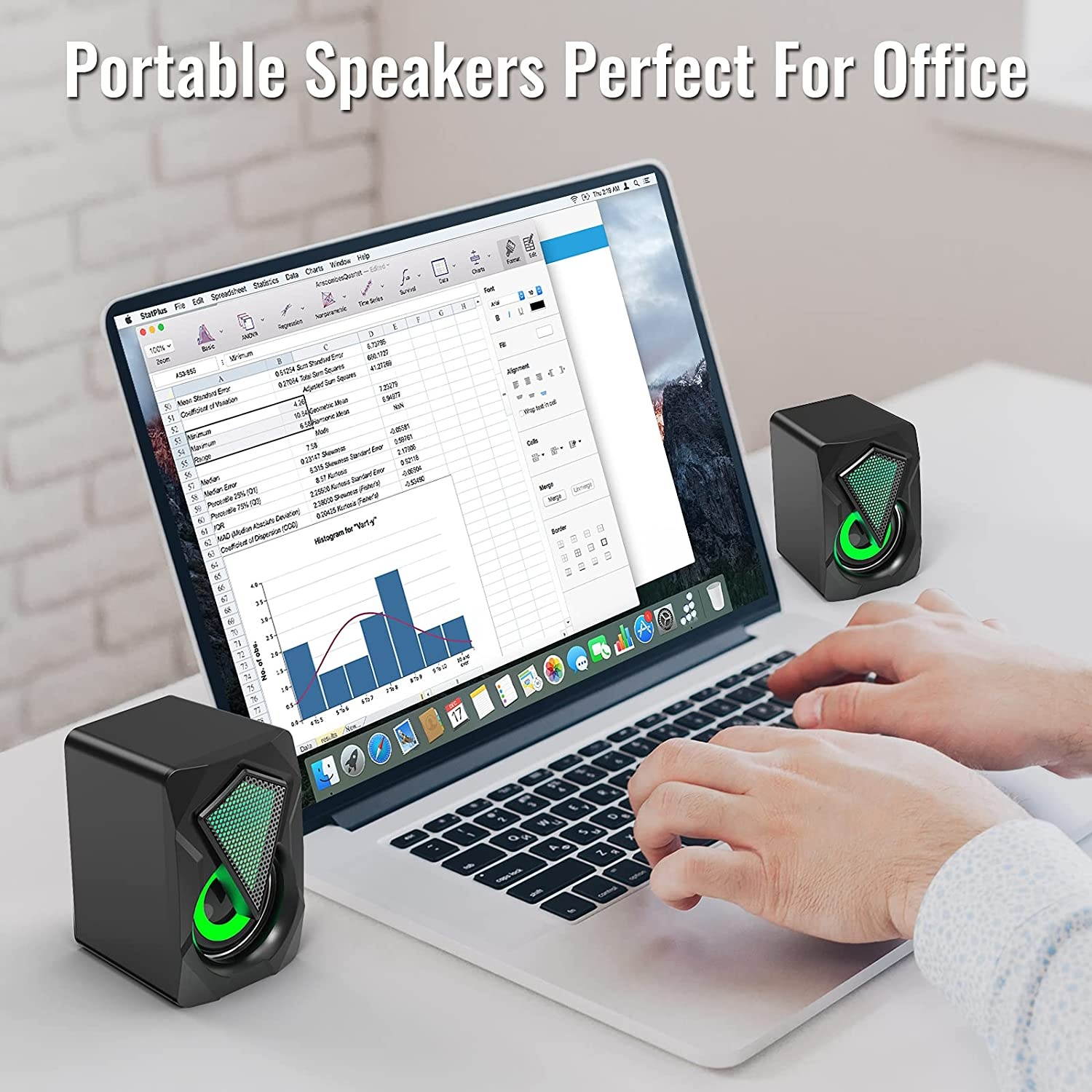 Computer Speakers,Wired 2.0 USB Powered PC Speakers Stereo Mini Multimedia Volume Control,Gaming RGB Lights 3.5mm Jack Speakers for PC Desktop Laptop Monitor